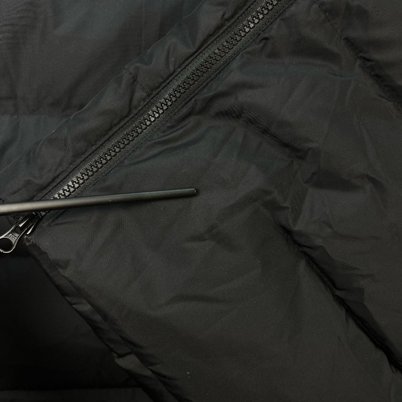 Lands End Women's Puffer Coat Goose Down Maxi Black Jacket Removable Fur Hood 1X - Picture 16 of 16